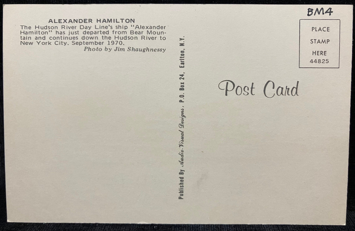 Hudson River Day Line Ship, Alexander Hamilton - New York - Photo: Jim Shaughnessy - Vintage Ship Postcard