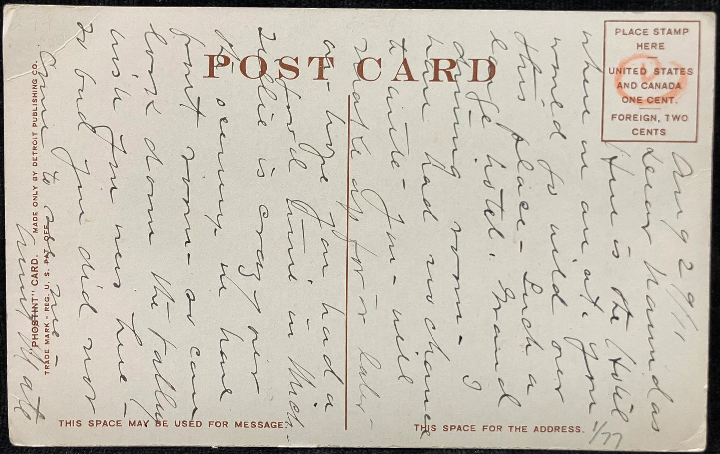 Catskill Mountain House - View Extending Over 12,000 Square Miles of the Valley of the Hudson - Elevation 2250 Feet - Vintage Postcard