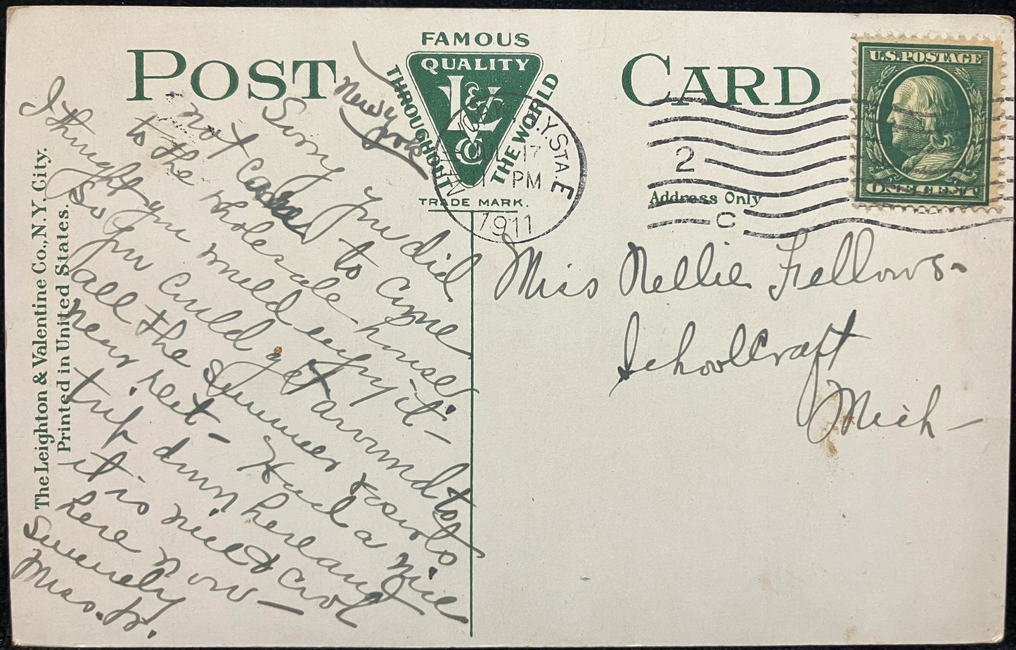 Metropolitan Life Building, New York - Vintage Postcard