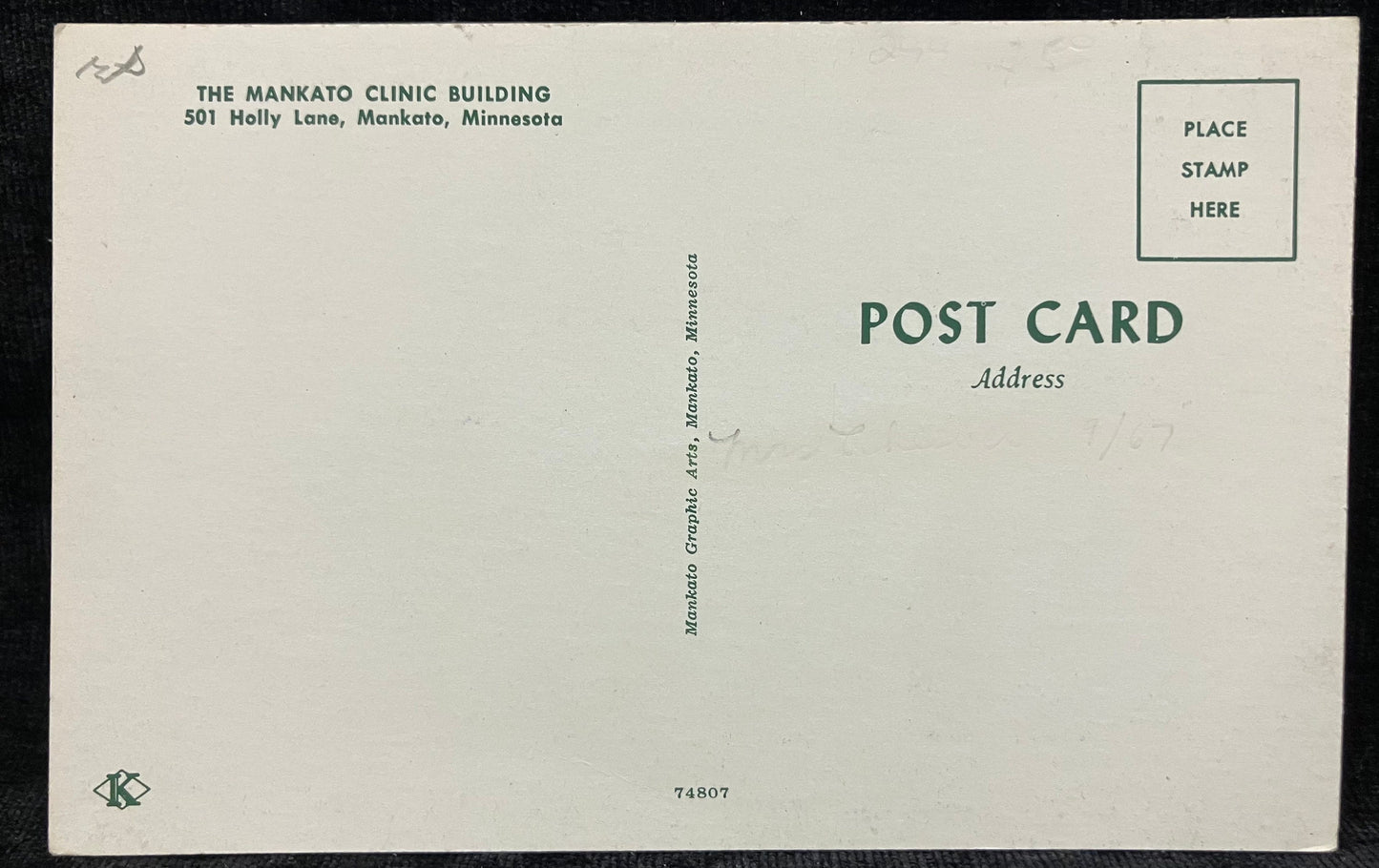 The Mankato Clinic, Minnesota - Vintage Hospital Postcard