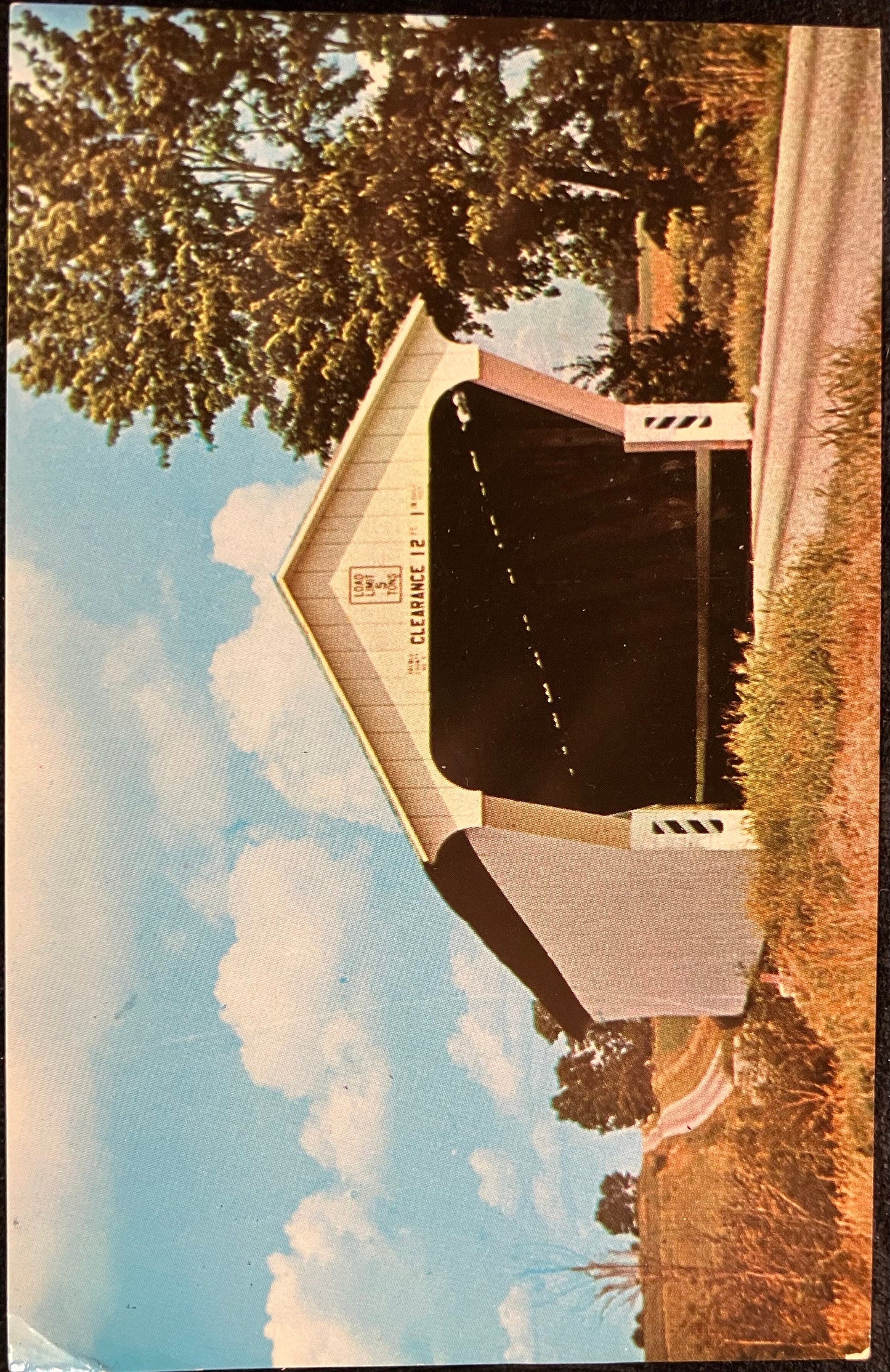 Beam Bridge - Treble County, Ohio - Photo: by Seth Schlotterbeck - Vintage Covered Bridge Postcard