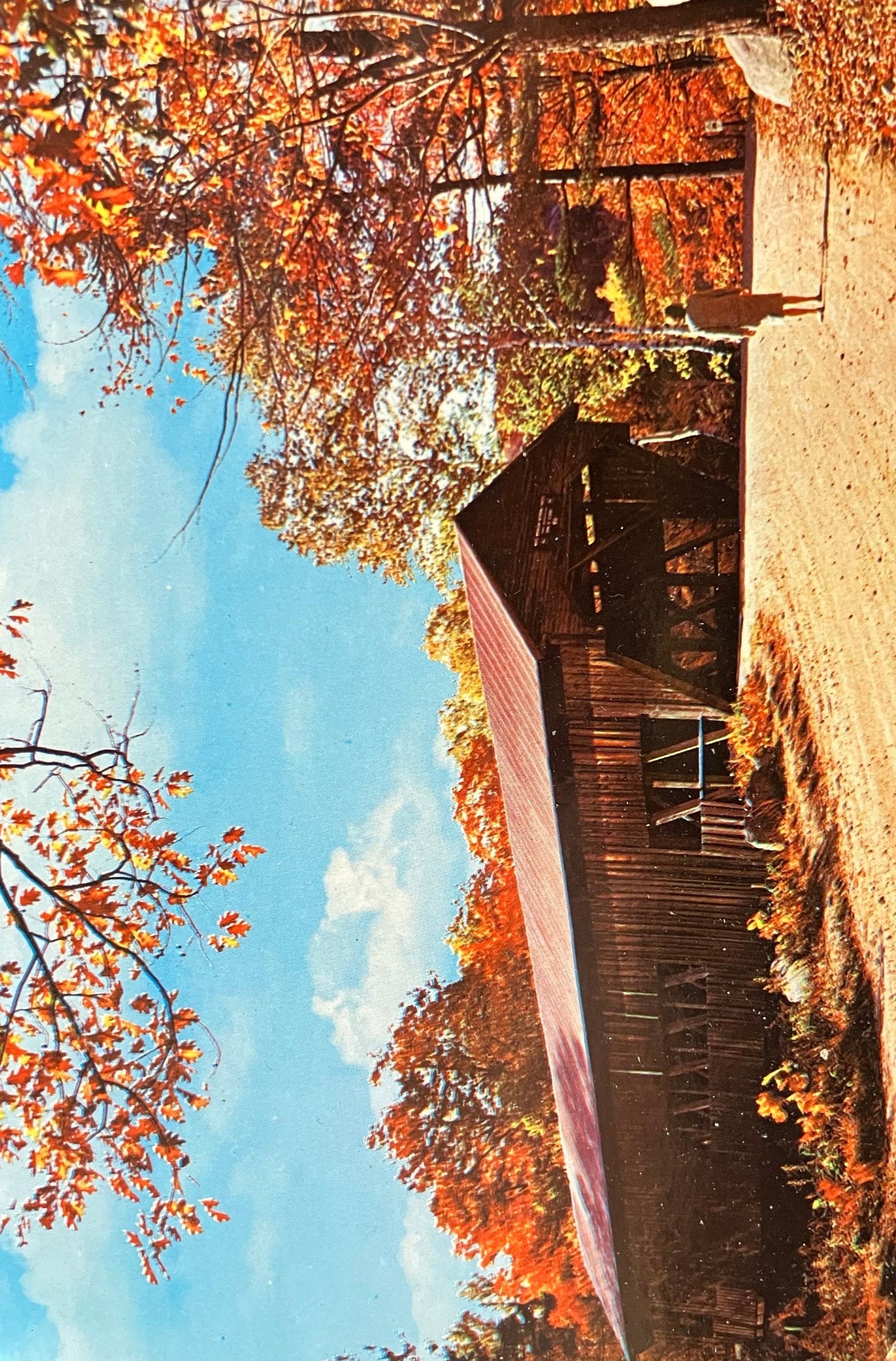Covered Bridge - Ohio - Vintage Covered Bridge Postcard