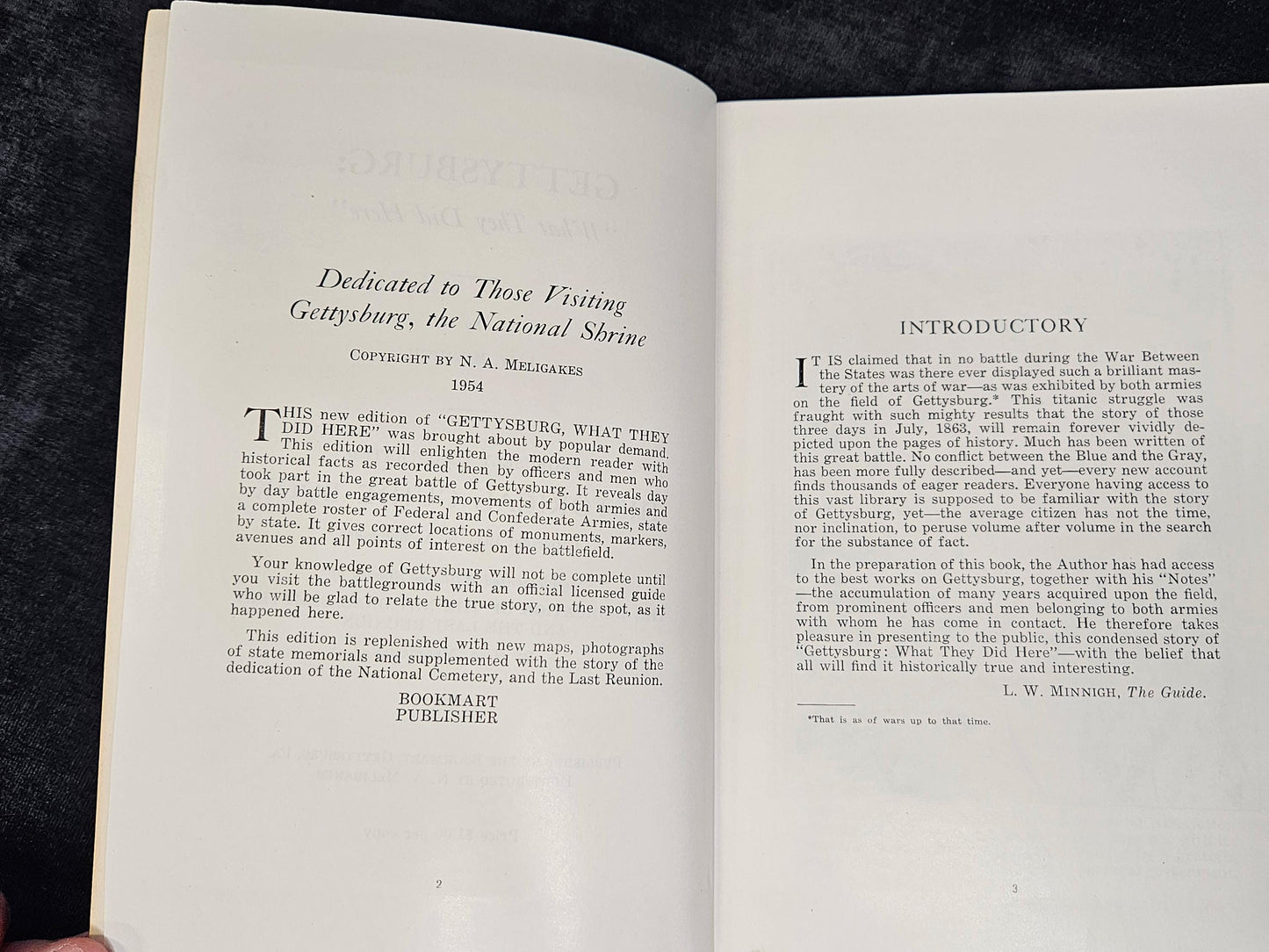 Gettysburg, "What They Did There" - 1954 Book - By L.W. Minnigh- Paperback Historical Nonfiction - Separate May Included