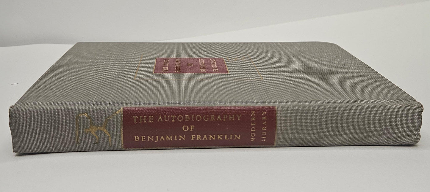 The Autobiography of Benjamin Franklin- Published 1944, 1950 - Random House Modern Library- Hardcover - No Dust Jacket