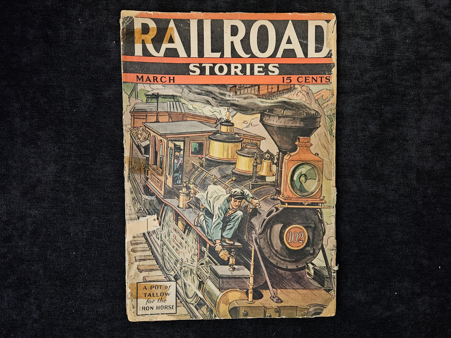 Railroad Stories March 1937 Issue - Art Pulp Collectable