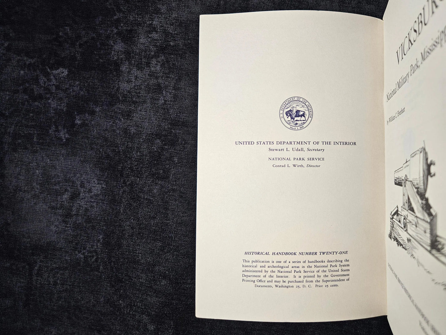 Civil War Memorabilia 1954 Historical Handbook - Vicksburg - National Military Book