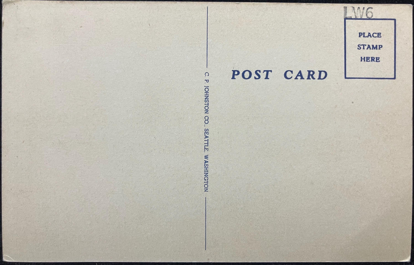 Lake Washington Pontoon Bridge at Seattle, Washington - Vintage Bridge Postcard