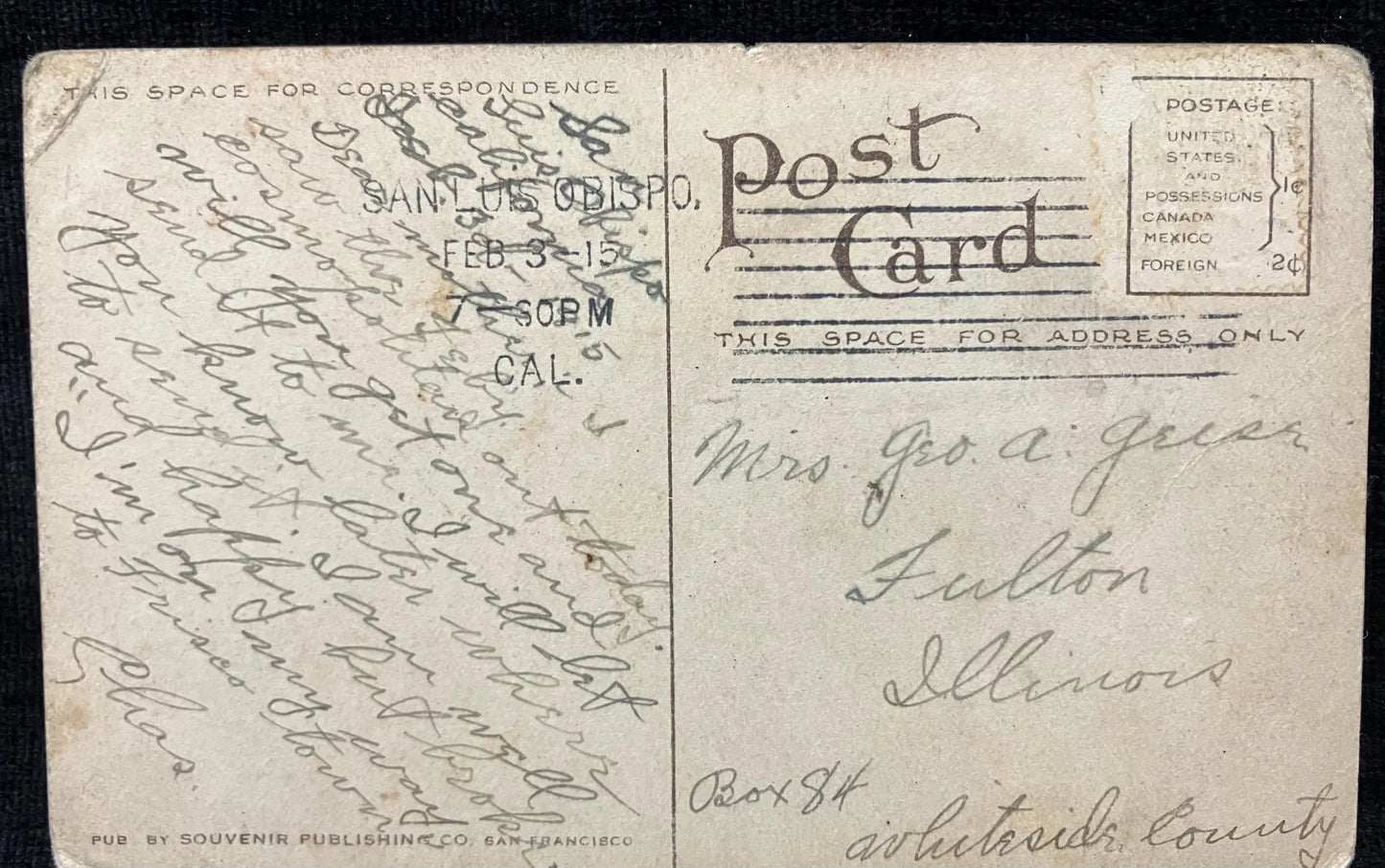 Bells of San Gabriel Mission, Los Angeles, California - Vintage Mission Postcard