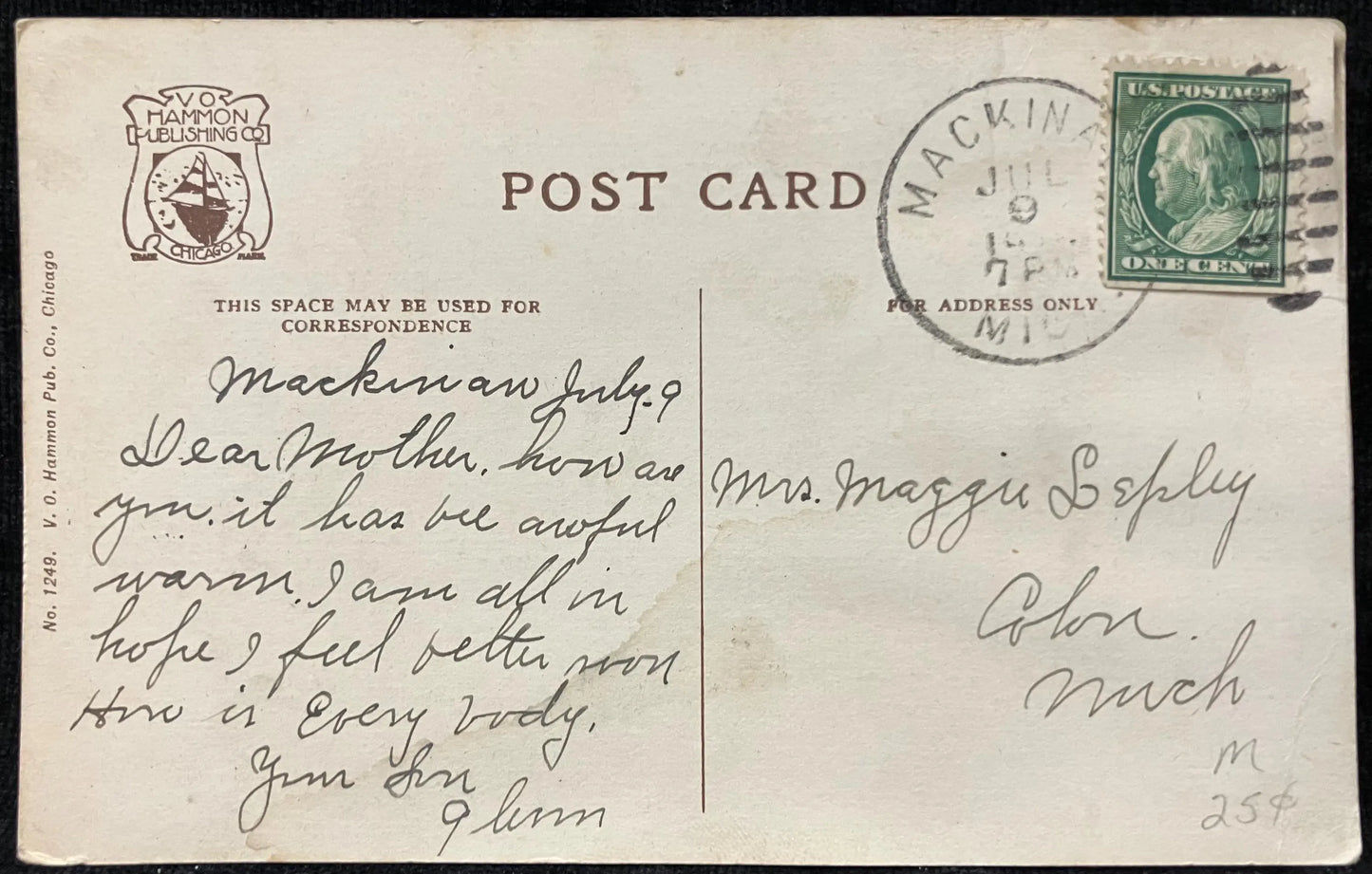 British Landing, Mackinac Island, Michigan - Vintage Postcard