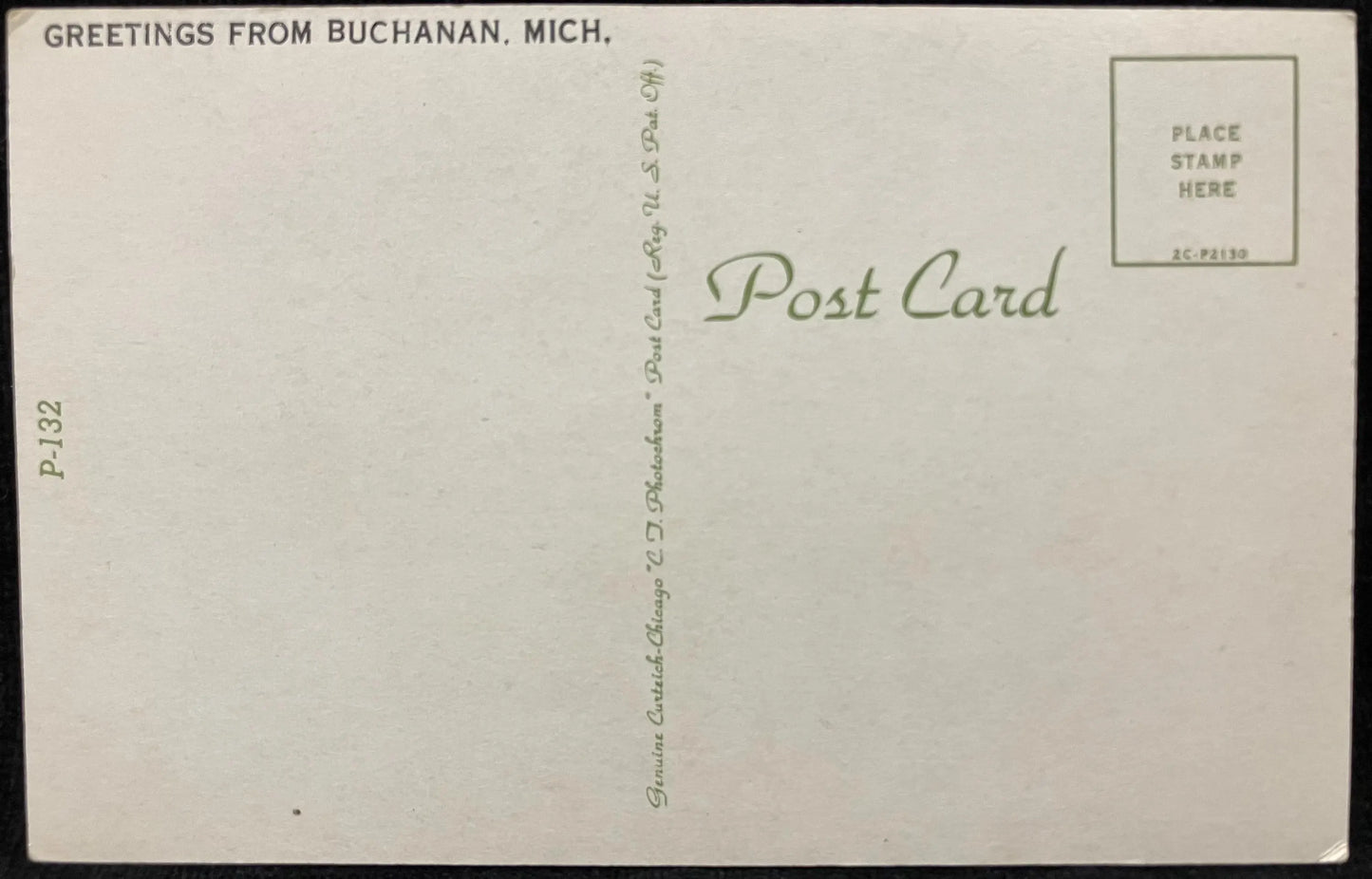Greetings from Buchanan, Michigan - Vintage Postcard