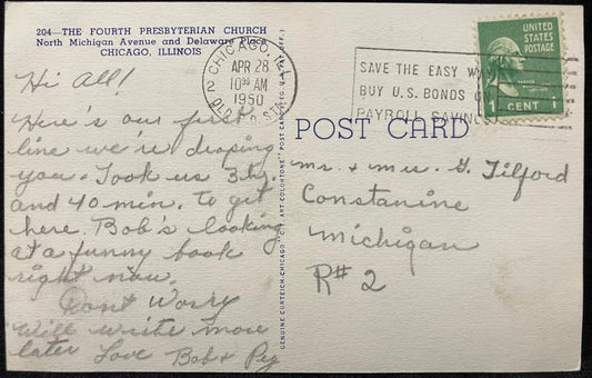 Fourth Presbyterian Church - Chicago, Illinois - Vintage Church Postcard
