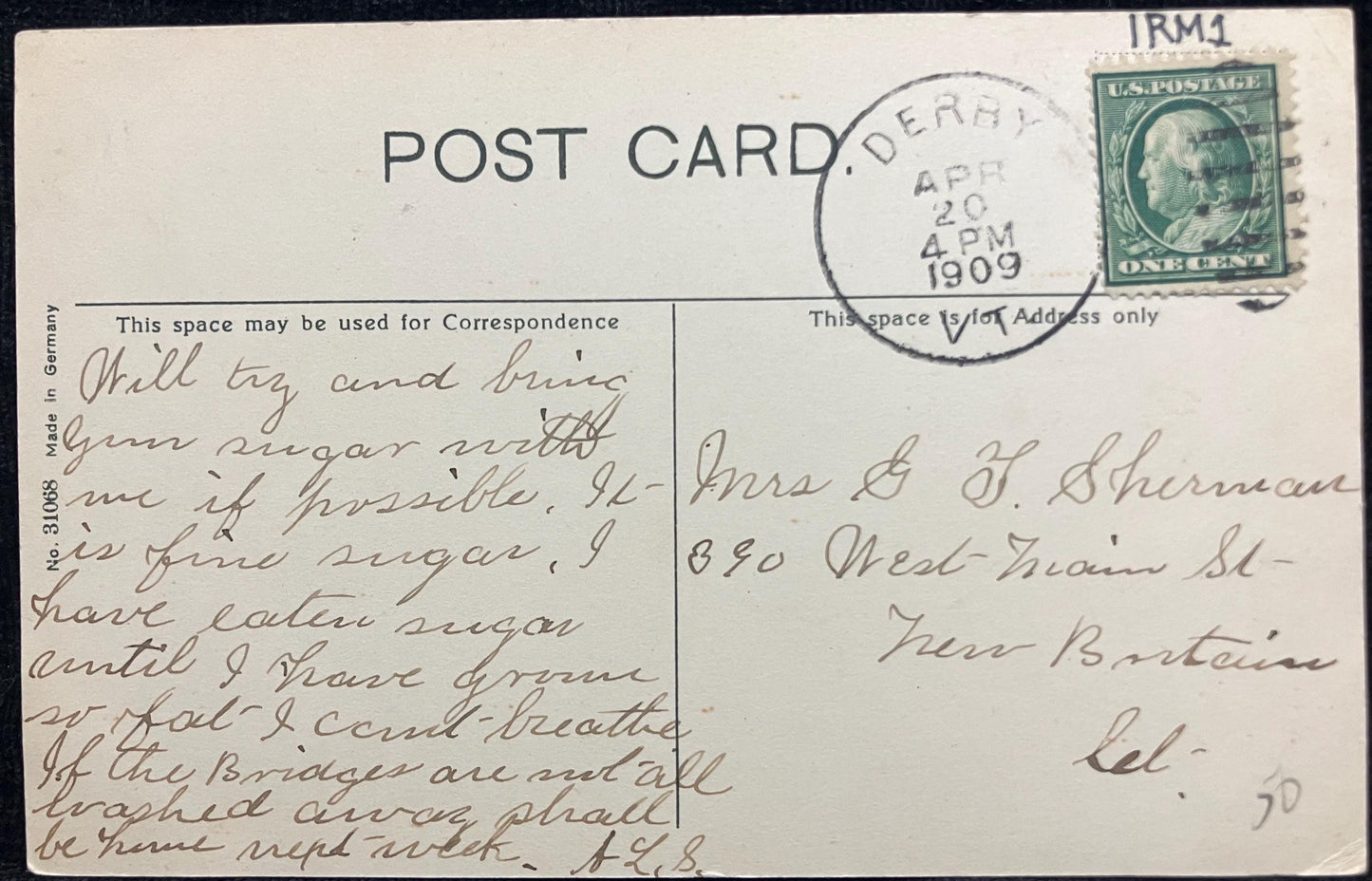 Iron Bridge - Mansonville Station, Que., Canada - Made in Germany - 1909 Postcard