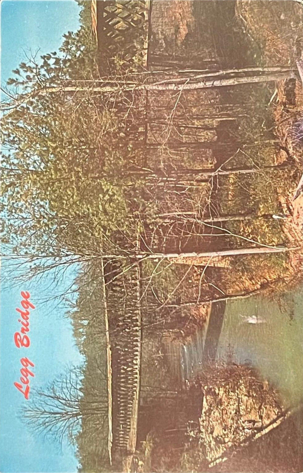 Legg Bridge - Cullman, Alabama - Vintage Postcard - Wood Rail Road Bridge 1922