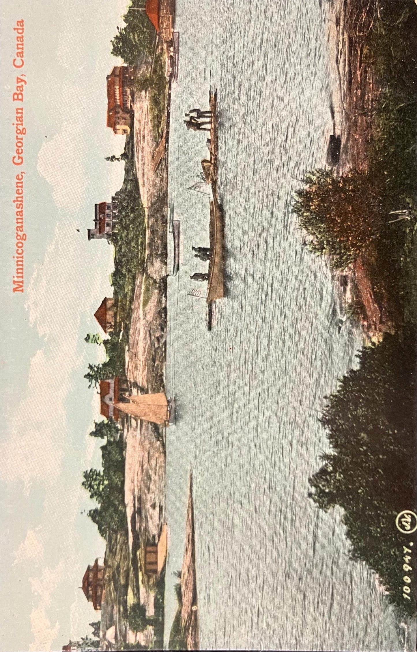 Minnicoganashene, Georgian Bay, Canada - Printed in Great Britain - Vintage International Postcard