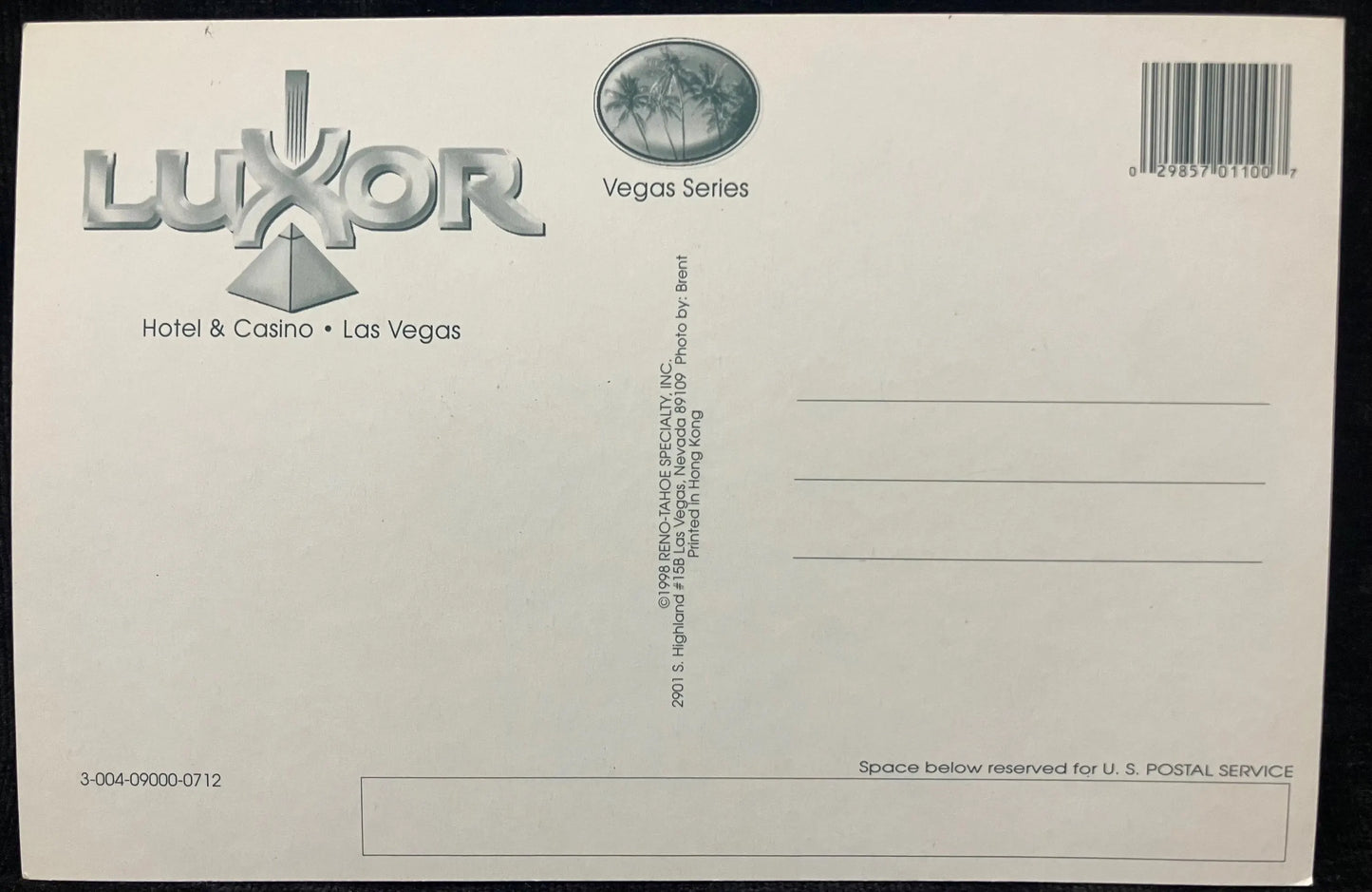 Luxor, Las Vegas, Nevada - Vintage Casino Postcard