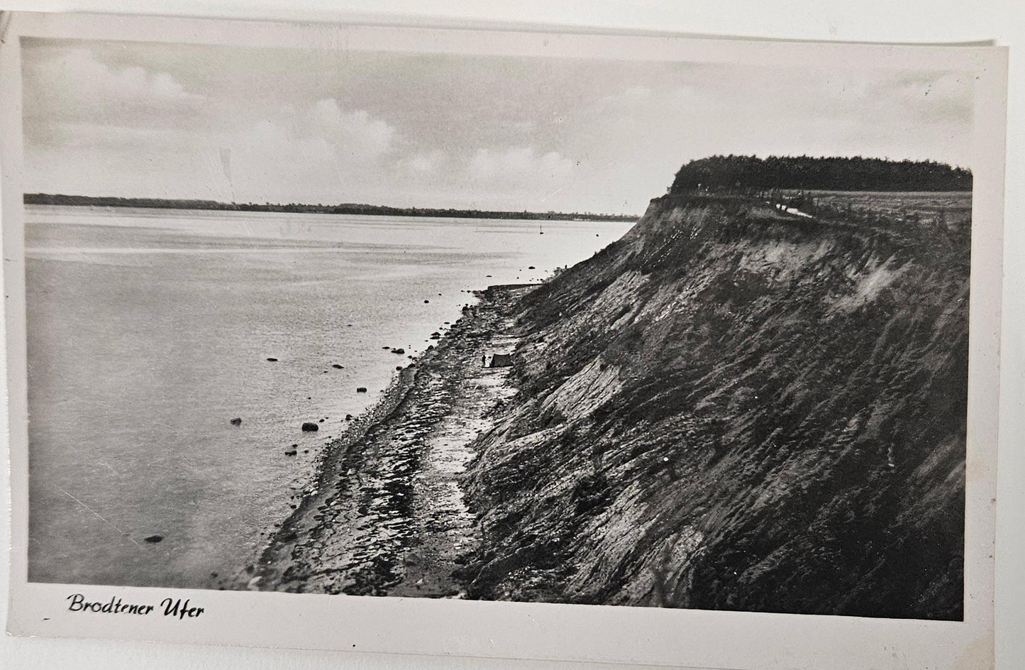 RPPC - 1951 - Bay of Lubeck - Germany Cliffside Baltic Sea - Brodtener Ufer - Holstein and Mecktenburg Postcard - Northern German Coastline - Vintage German Postcard