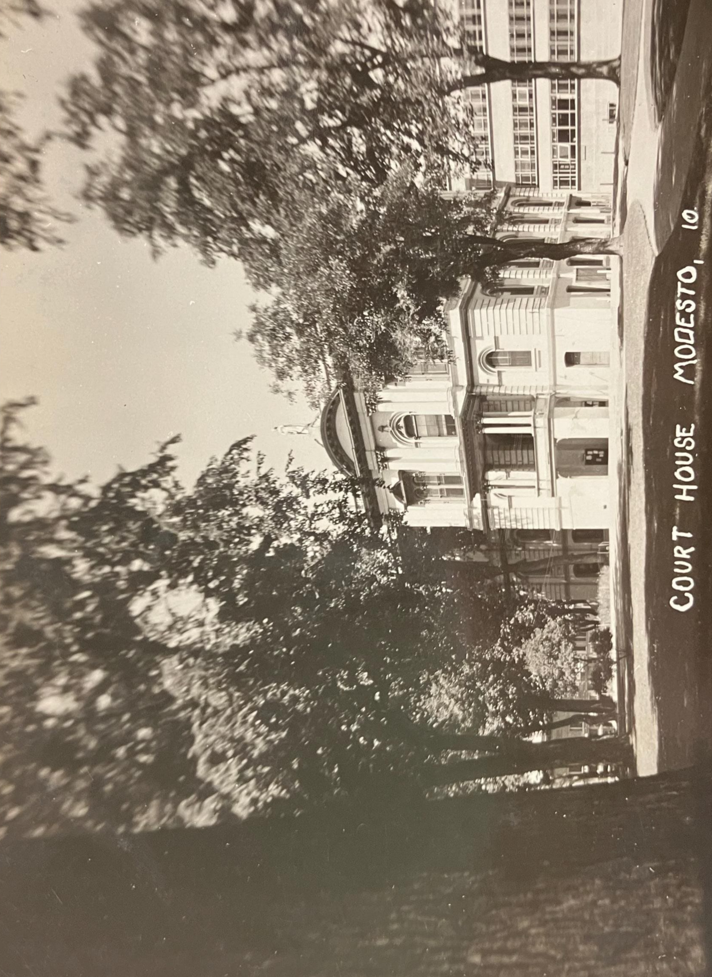 RPPC - Court House - Modesto, California - 1930s New Court Building