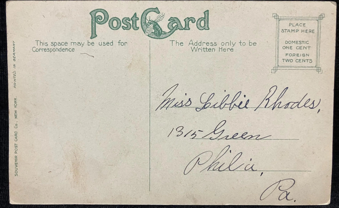 Soldiers' Home, Garden and Lakes, Dayton, Ohio - Printed in Germany - Vintage Armed Service Postcard