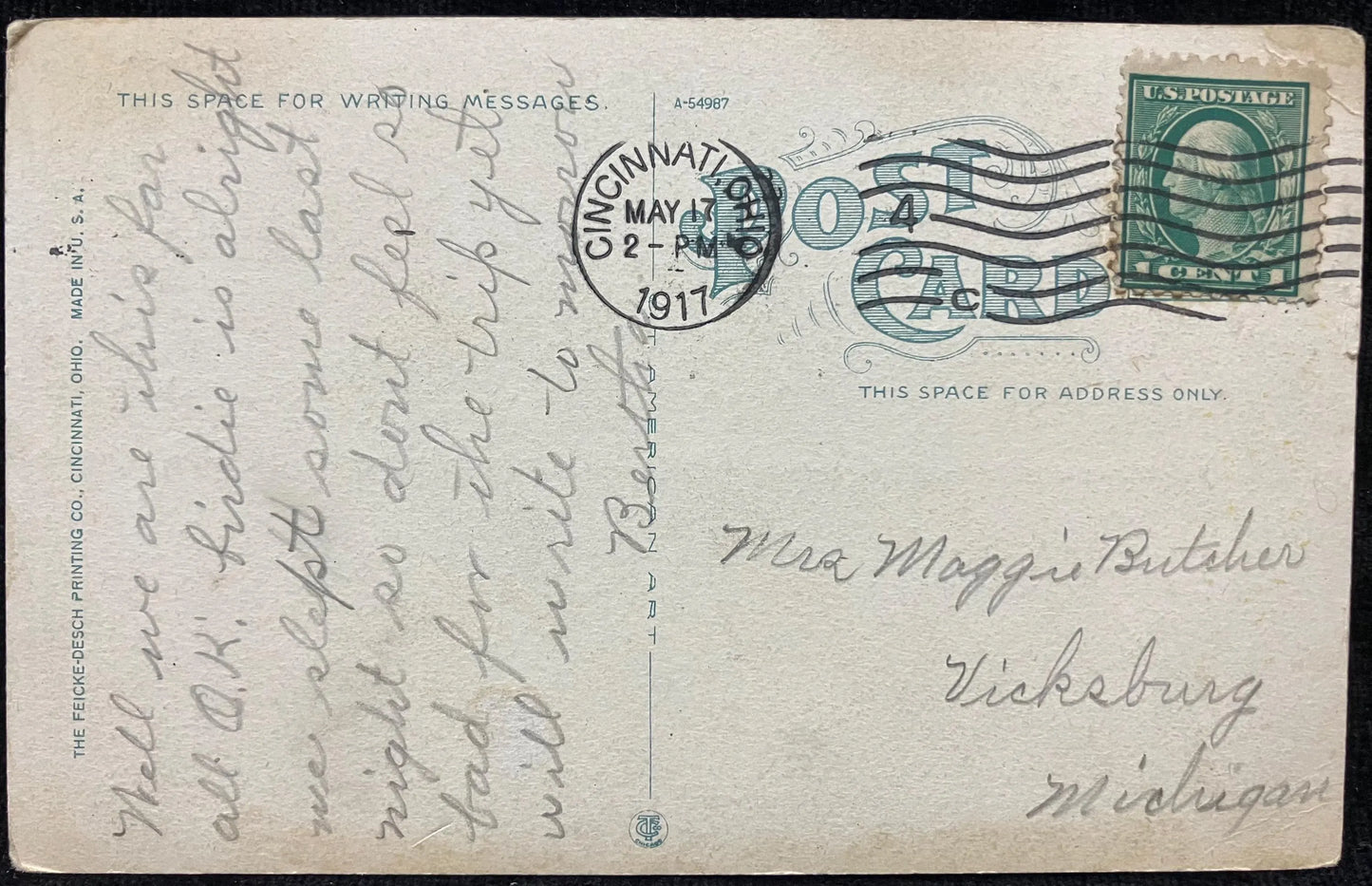 The Union Central Life Insurance Co. Building, Cincinnati, Ohio - Vintage Postcard