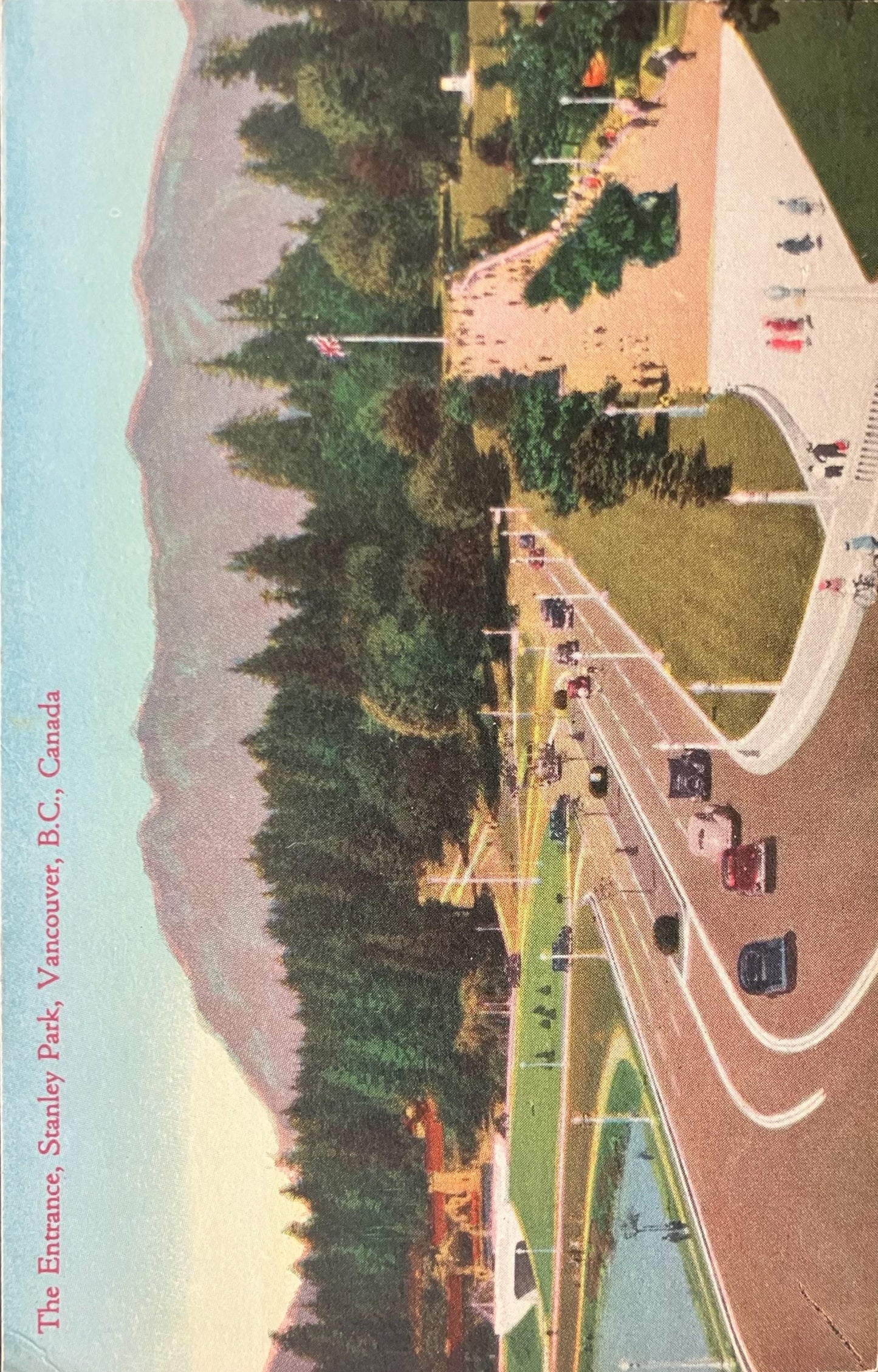 The Entrance - Stanley Park - Vancouver, B. C., Canada - 1930 Park Postcard