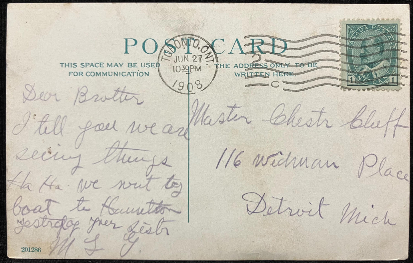 King Edward Hotel - Toronto, Canada - 1908 International Postcard