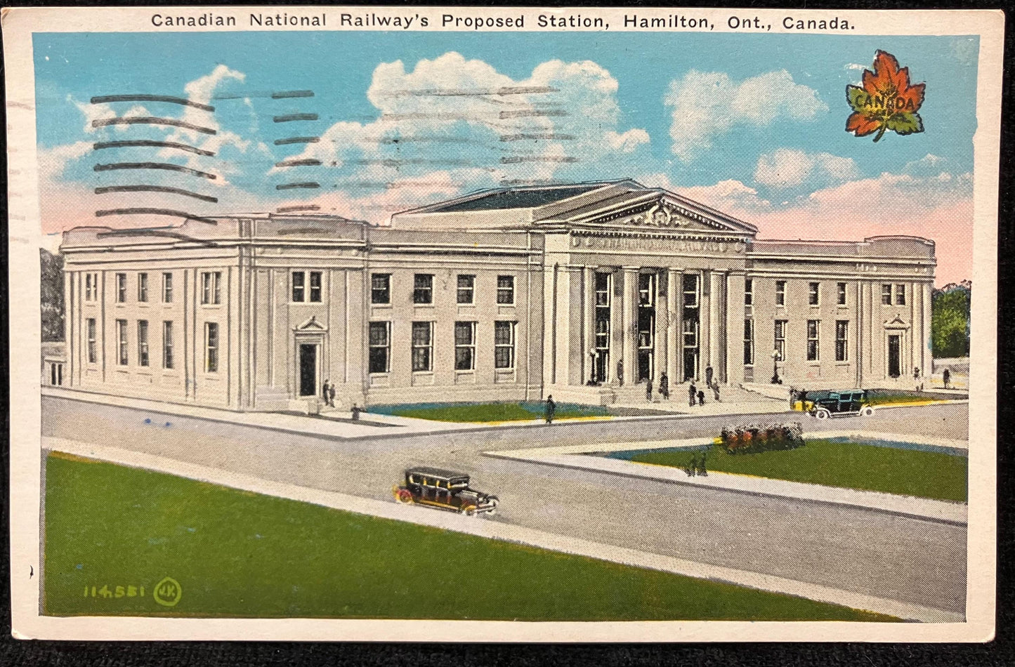 Canadian National Railway’s Proposed Station - Hamilton, Ont., Canada - Printed in Canada - 1930 Railway Postcard