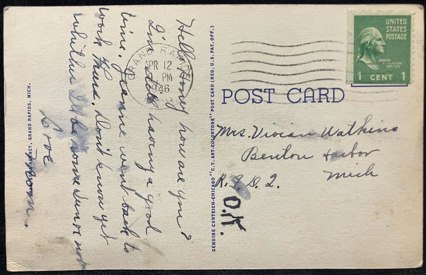 Cascade Hills Country Club House and Pool, Grand Rapids - Vintage Country Club Postcard