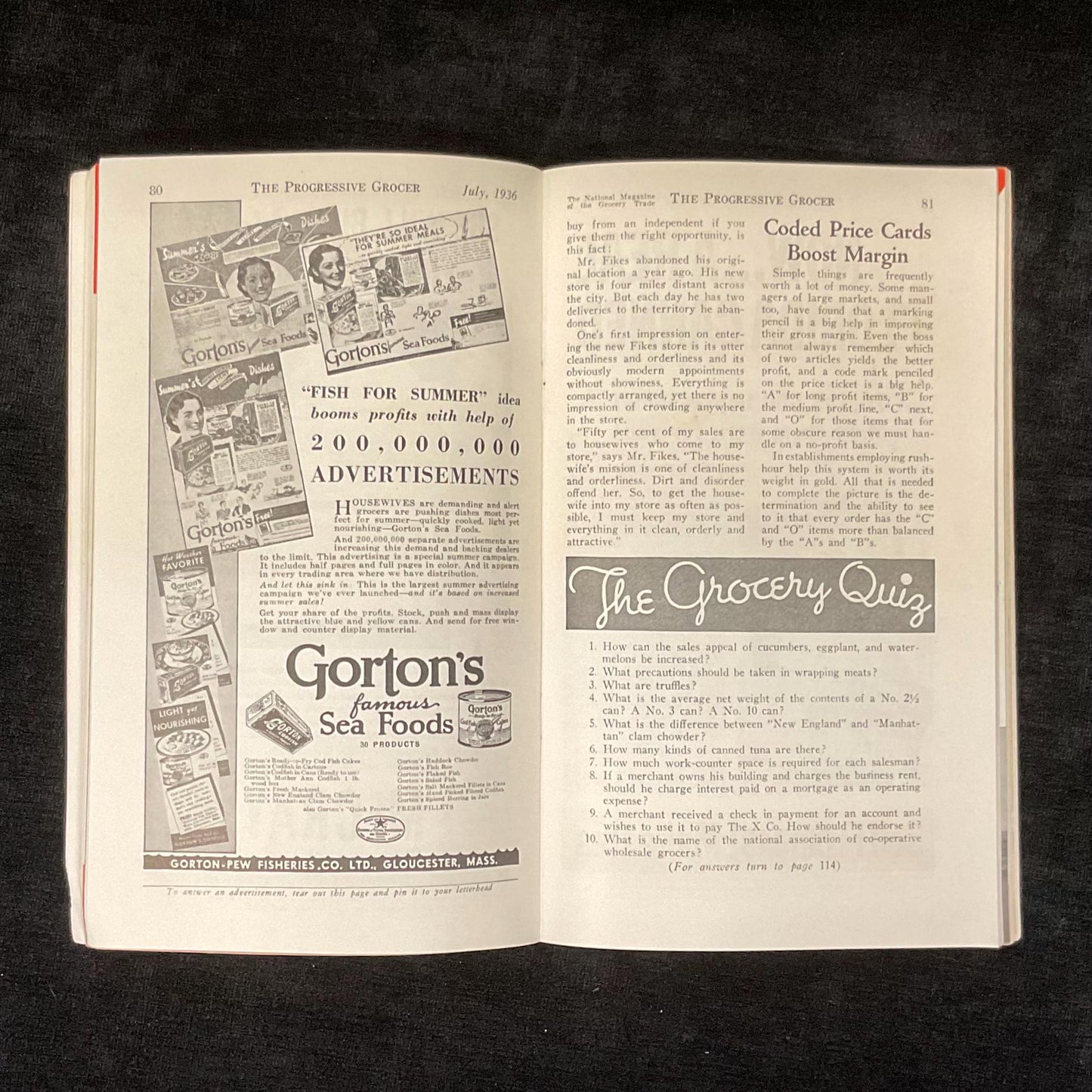 The Progressive Grocer - Traditional Monthly Magazine of the Grocery Trade - July 1936 - Great Advertisements, Pictures and Stories- RARE
