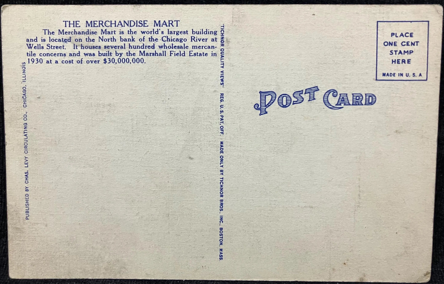 The Merchandise Mart, Chicago, Illinois - Vintage Postcard