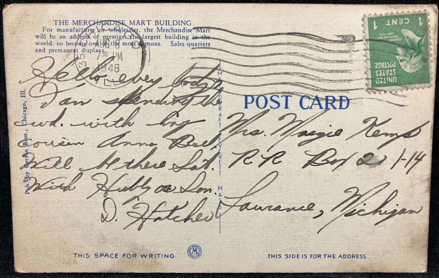 Merchandise Mart Bldg., Chicago, Illinois - Vintage Postcard