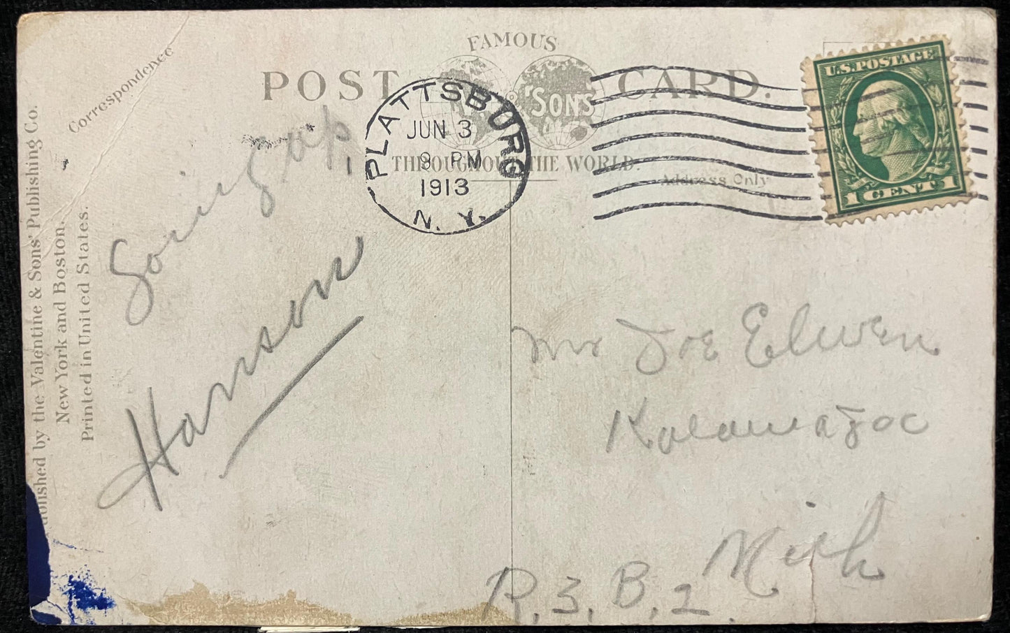 The Depot, Plattsburgh, New York - Vintage Postcard
