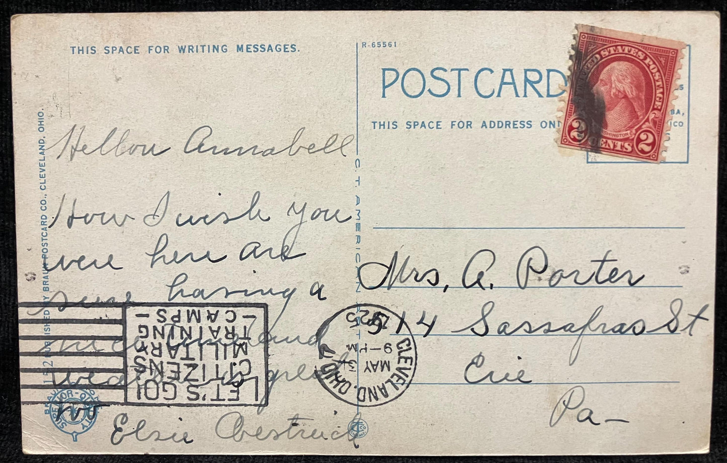 Swimming Pool in Garfield Park, Ohio - Vintage Park Postcard