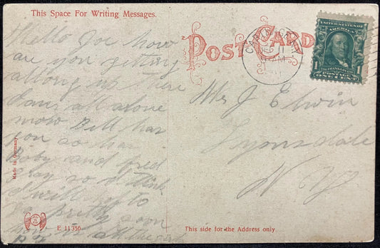 The Elmhirst, Carthage, New York - Made in Germany - Vintage Hotel Postcard