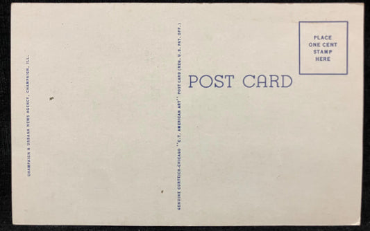 Illini Union Building, University of Illinois, Champaign-Urbana, Illinois - Vintage University Postc