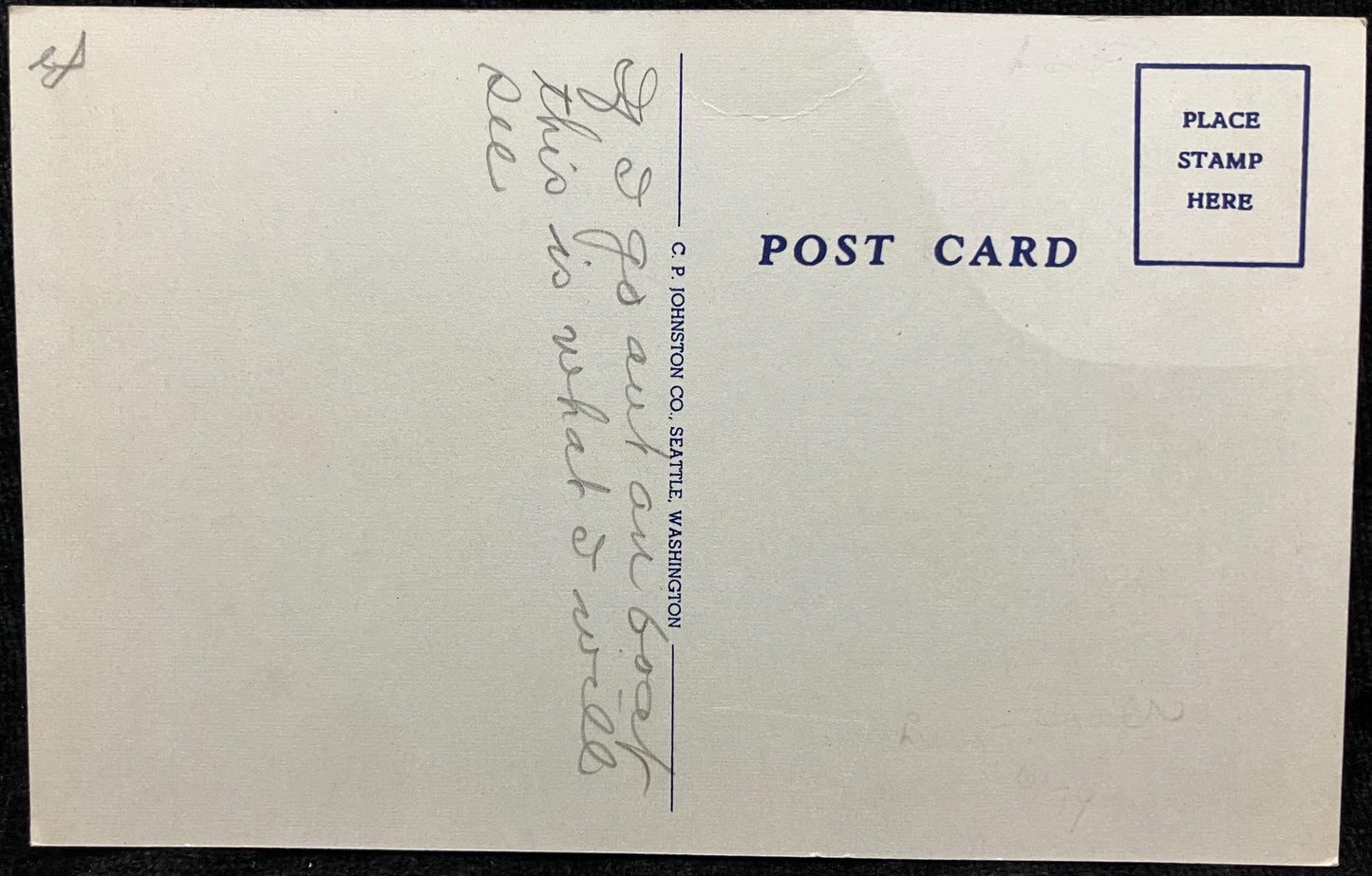 Scene on the Inside Passage - Alaska - 1940s Linen Postcard