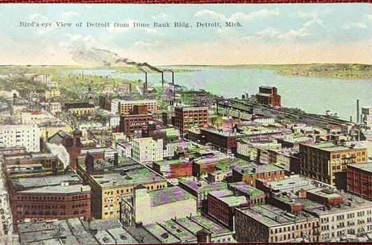 Bird's-eye View of Detroit, Michigan