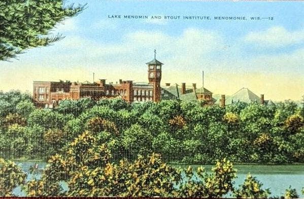 Lake Menomin and Stout Institute, Menomonie, Wisconsin