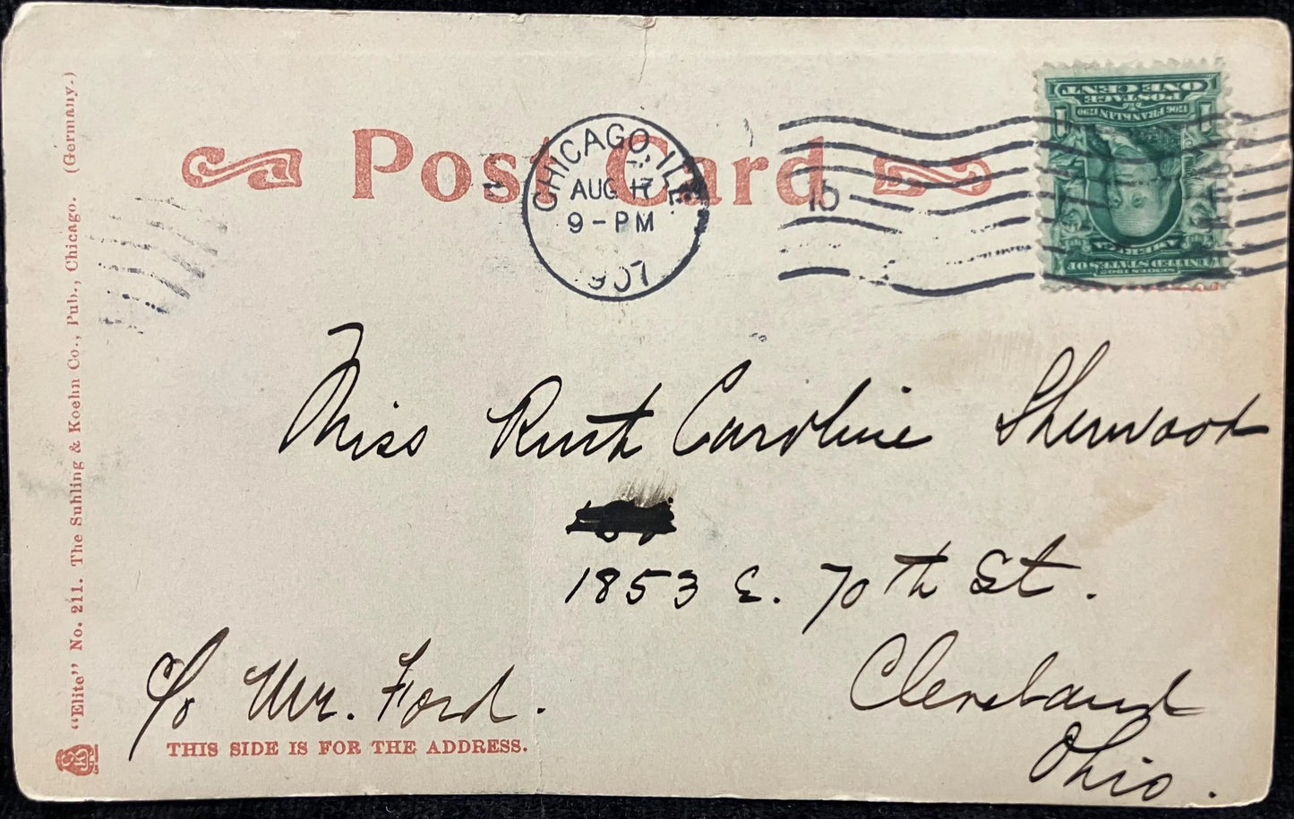 Michigan Ave. - Chicago, Illinois - Made in Germany - Vintage Postcard