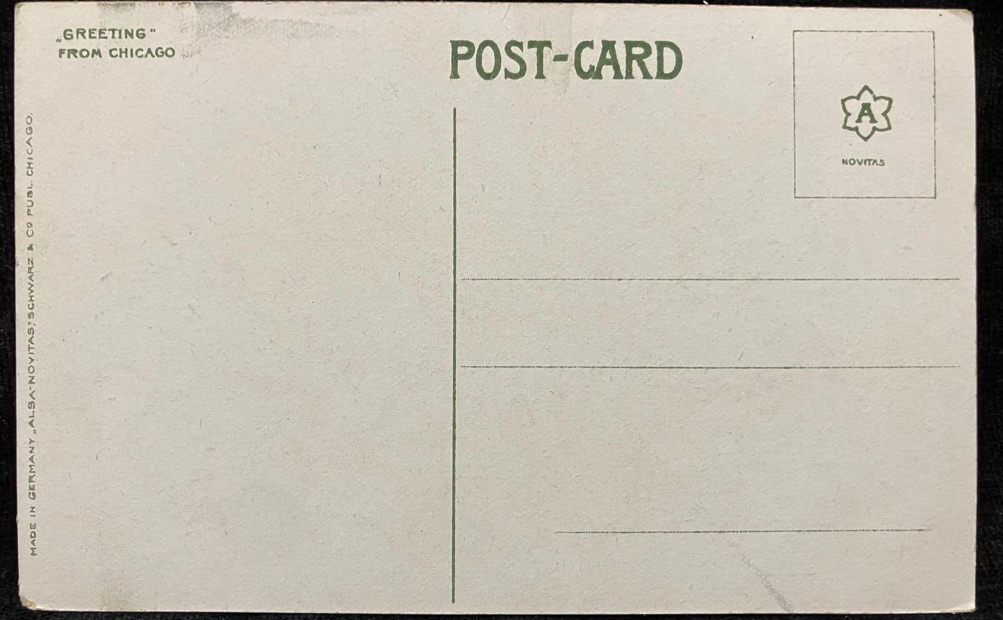 Michigan Ave. North from Van Buren St., Chicago, Illinois - Printed in Germany - Postcard