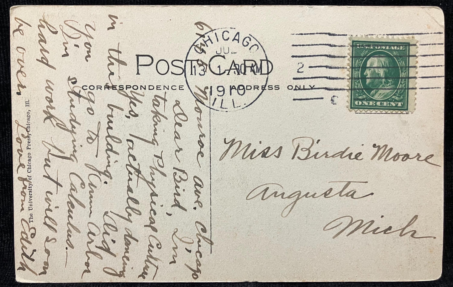 Lexington Hall - The University of Chicago - Illinois - Vintage University Postcard