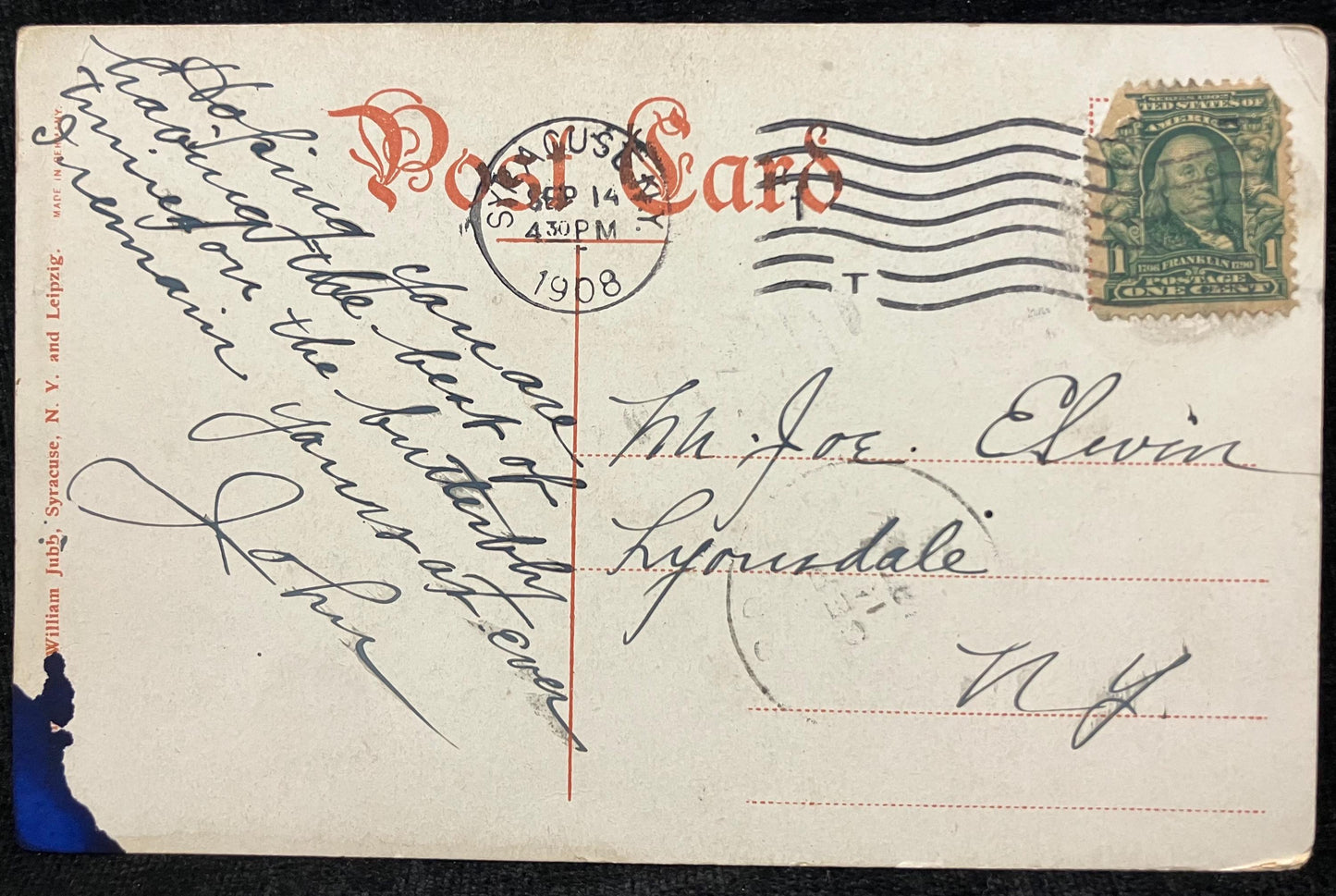 East Fayette St., Syracuse, New York - Vintage Postcard