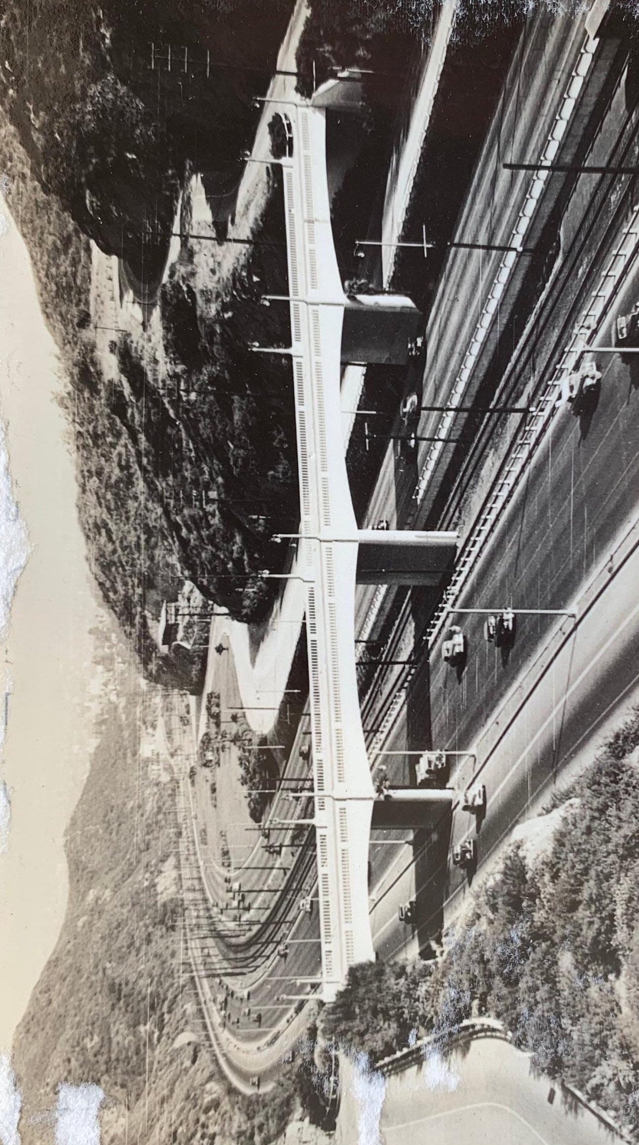 RPPC - Cahuenga Pass Entering Hollywood - California Vintage - Real Photo Post Card - some damage at top edge, but great photo
