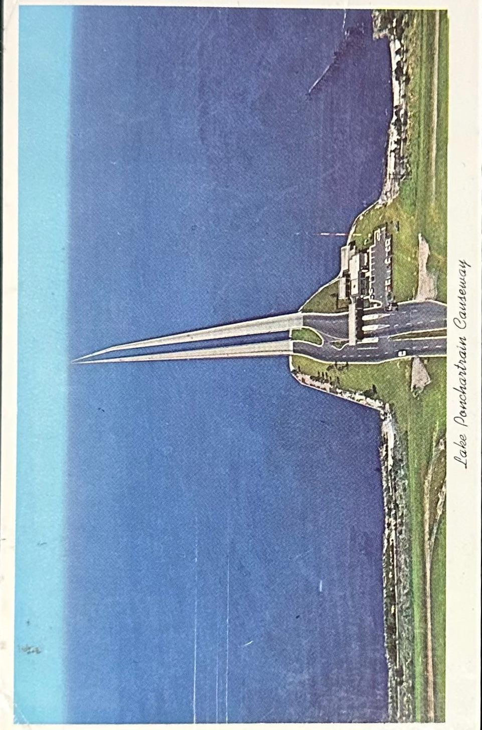 Lake Ponchartrain Causeway - New Orleans, Louisiana - Vintage Postcrad