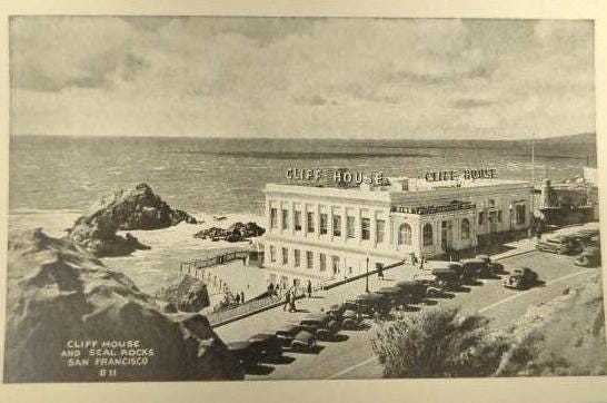 Cliff House and Seal Rocks - San Francisco, California - Vintage Postcard