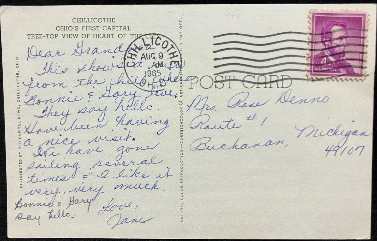 Chillicothe, Ohio - Vintage Postcard