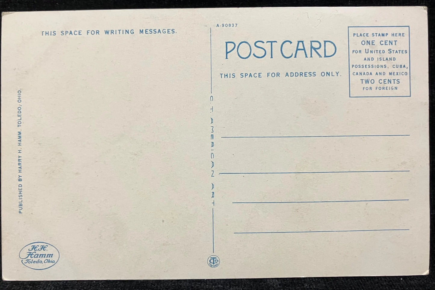 Washington Street, North, Tiffin, Ohio - Vintage Postcard