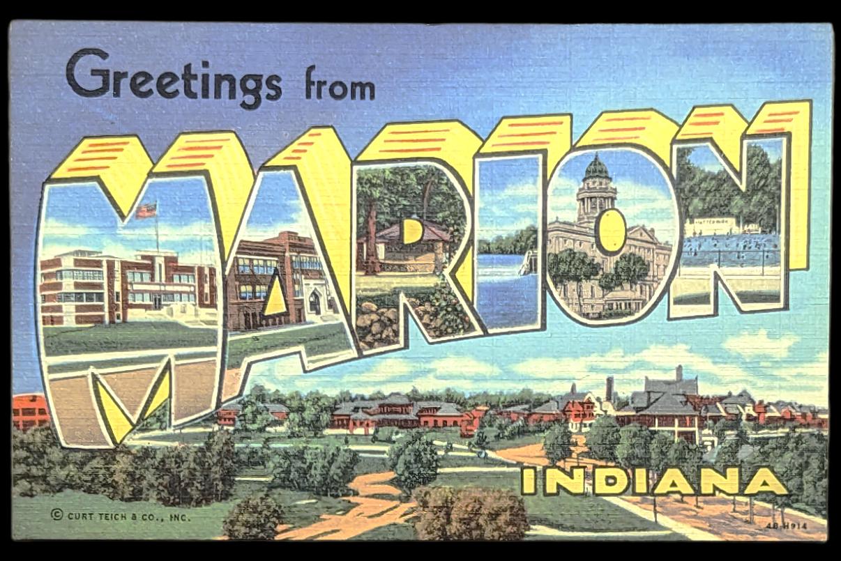 Greetings from Marion, Indiana - Digital Print Download