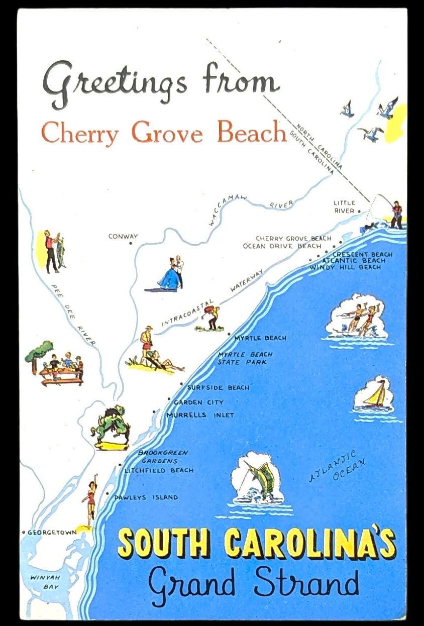 Greetings from Cherry Grove Beach, South Carolina's Grand Strand - Digital Print