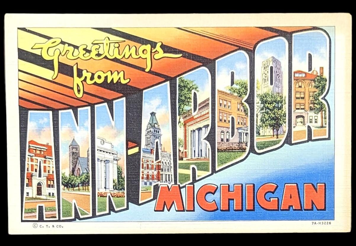 Greetings from Ann Arbor, Michigan - Digital Print Download