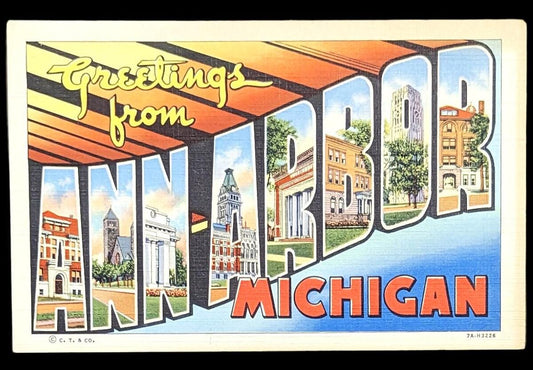 Greetings from Ann Arbor, Michigan - Digital Print Download